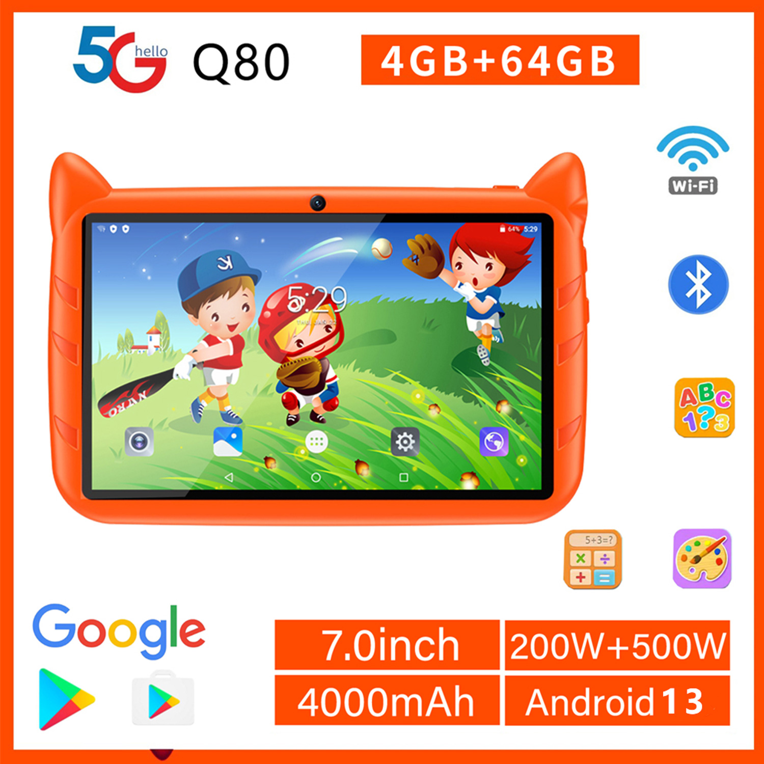Kids Education Tablet - New 5G WiFi Kids Tablet 7
