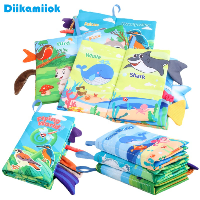 Educational Cartoon For Kids - New Baby Cloth Books Visual and