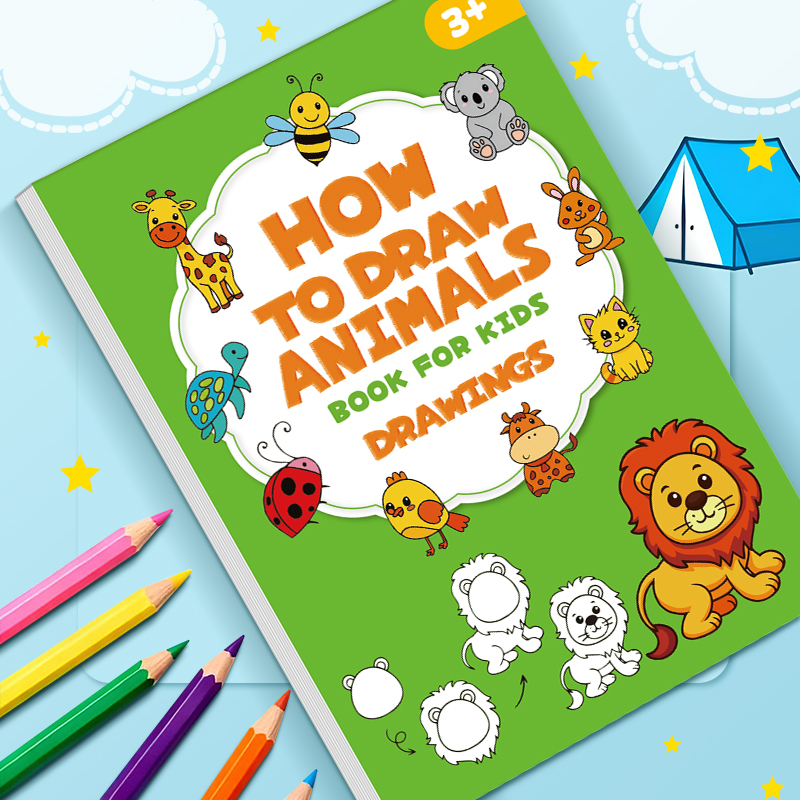 Kids Animal Drawing Book 32 Pa - đánh giá và giá Kids Education Activities