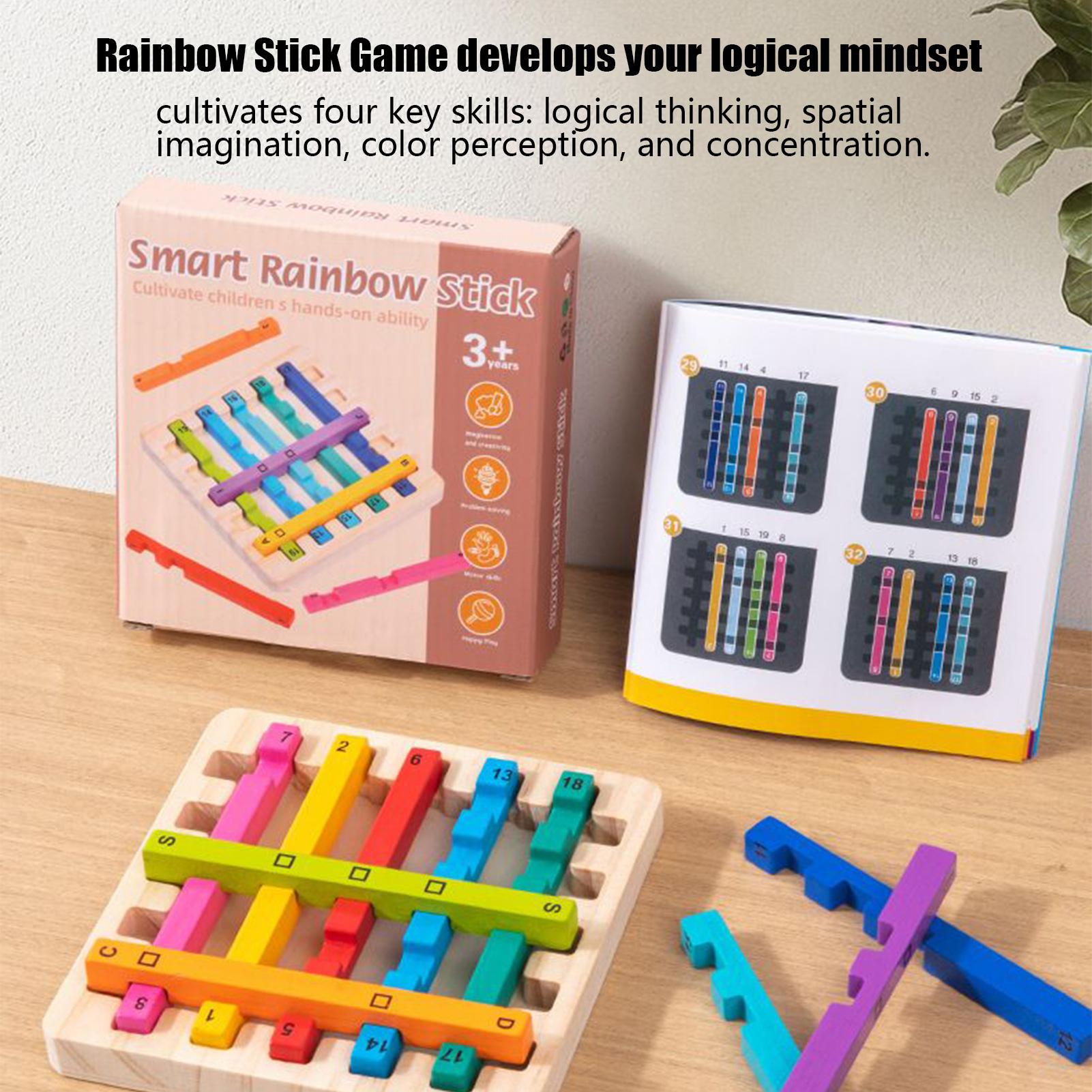Rainbow Stick Stacking Toys Wo - đánh giá và giá Kids Education Activities