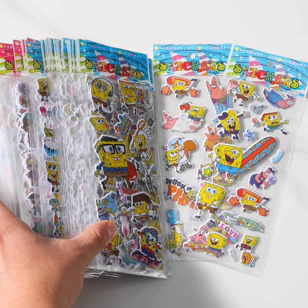 12-Pack SpongeBob 3D Stickers  - đánh giá và giá Educational Cartoon For Kids