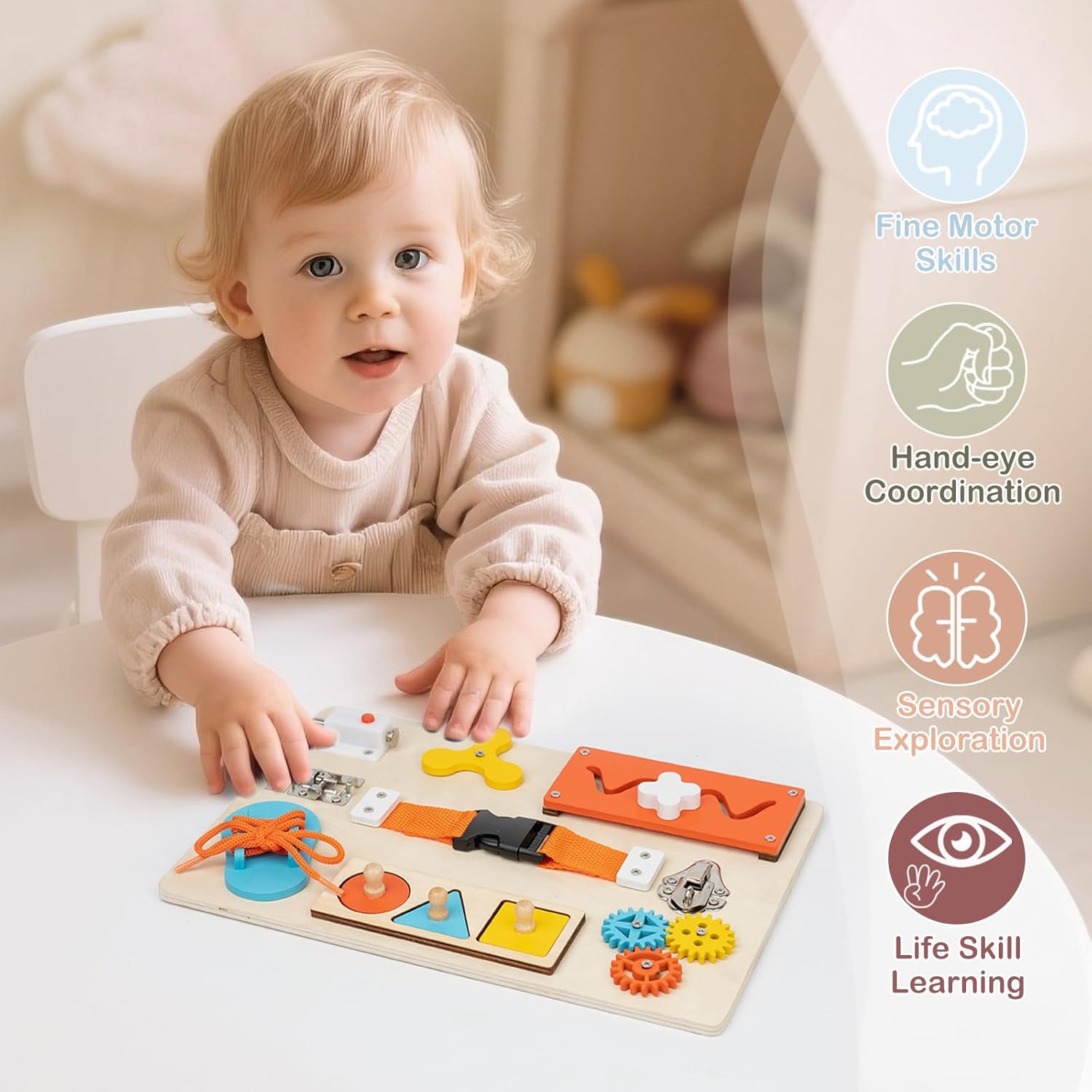 Montessori Busy Board for Todd - đánh giá và giá Kids Education Activities