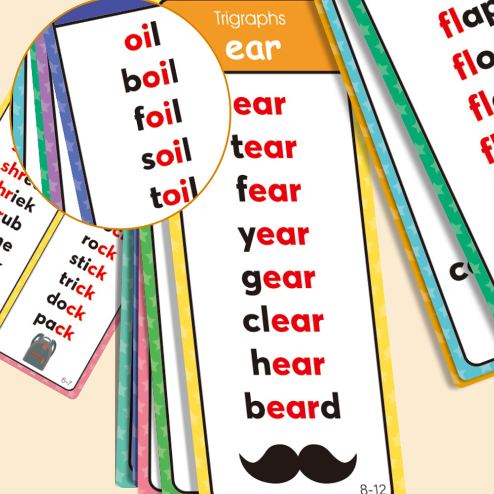 60pcs/Set Phonics Word List Ca - đánh giá và giá Sight Word Game
