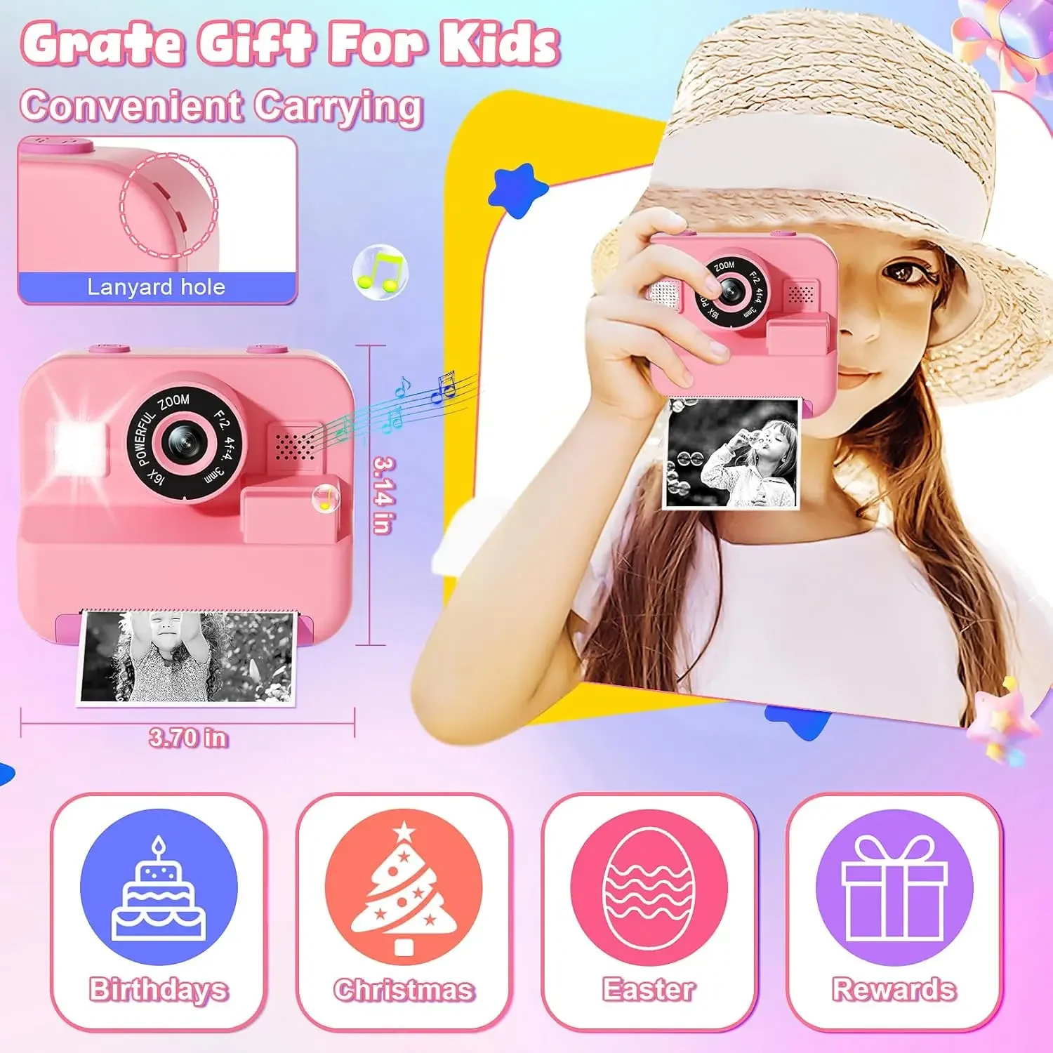 Digital Children Camera, Insta - đánh giá và giá Kids Education Images