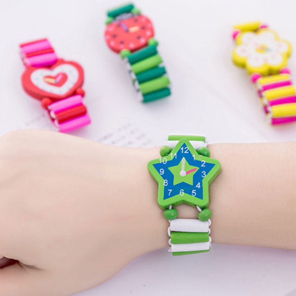 5Pcs Wooden Kids Watch Cartoon - đánh giá và giá Educational Cartoon For Kids